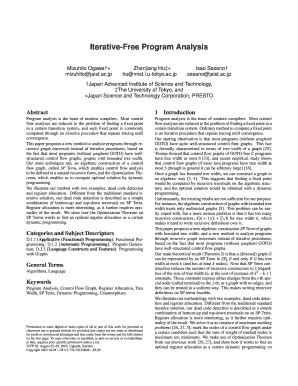 Fillable Online Research Nii Ac Iterative Free Program Analysis Fax