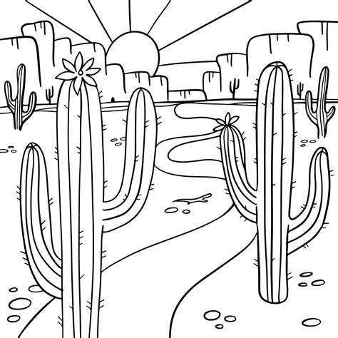 Desert Plant Coloring Pages