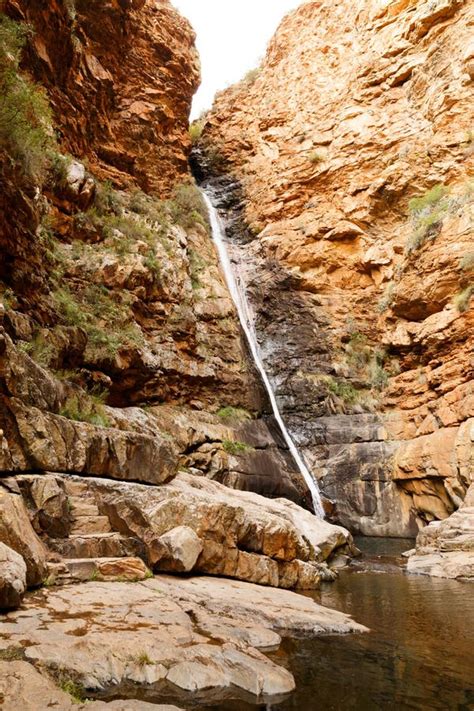 The View Of Meiringspoort Waterfall In De Rust Stock Photo Image Of