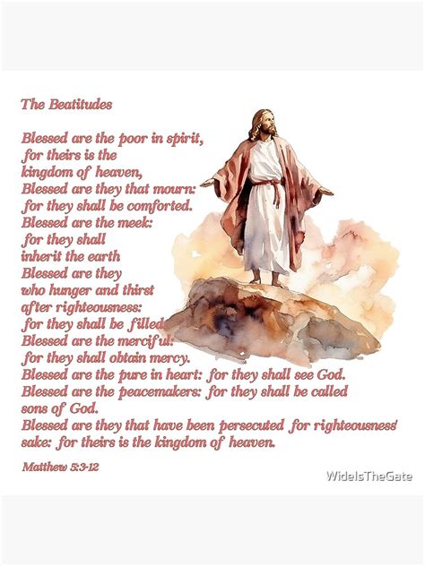 The Beatitudes Matthew 5 3 12 2 Art Board Print For Sale By Wideisthegate Redbubble