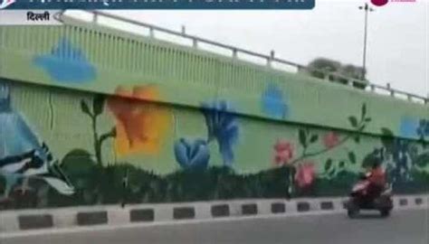 G20 Conference Beautification Work In Kalkaji Flyover Beautification