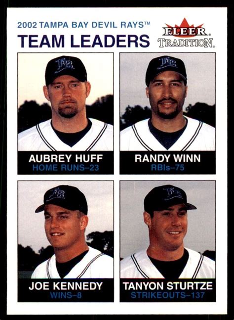 2003 Fleer Tradition Aubrey Huff Randy Winn Joe Kennedy Tanyon Sturtze