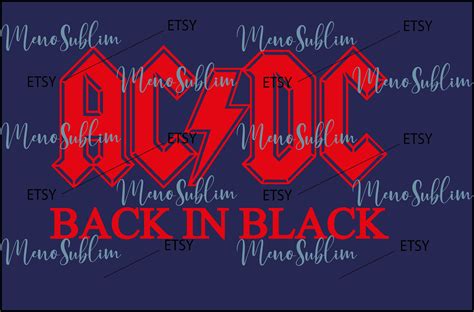 AC DC Band Logo, Back in Black, Sticker, Tshirt, Mug, Rock, Vector ...