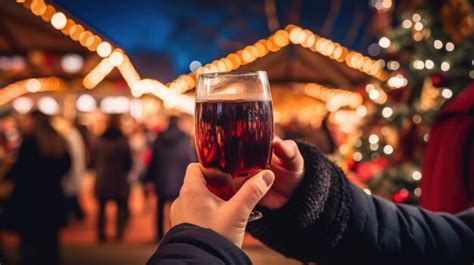 Weihnachtsmarkt Und Gl Hwein Weihnachtsfeier Premium Foto