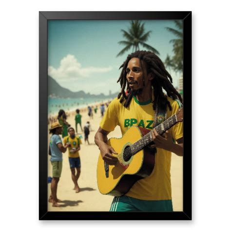 Quadro Bob Marley Copacabana Moldura Tradicional A Elo