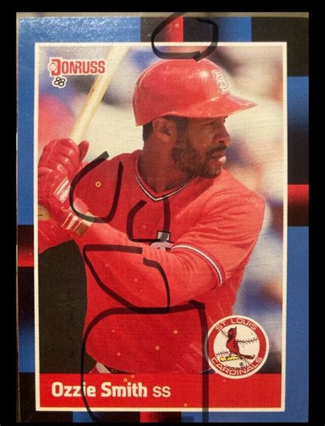 Donruss Ozzie Smith Error Card Multiple Errors See Pics