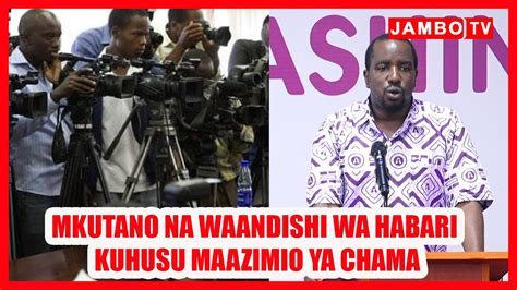 Act Wazalendo Wanatoa Tamko Muda Huu Youtube