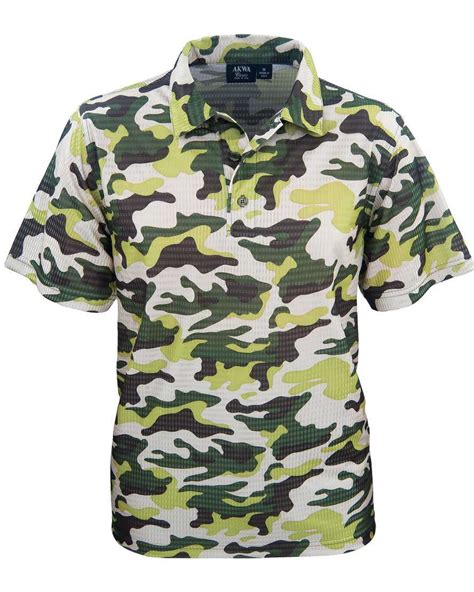 Made in USA Men's Camouflage Print Polo