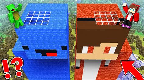 Jj And Mikey Found Longest Mob House Inside Water Vs Lava In Minecraft