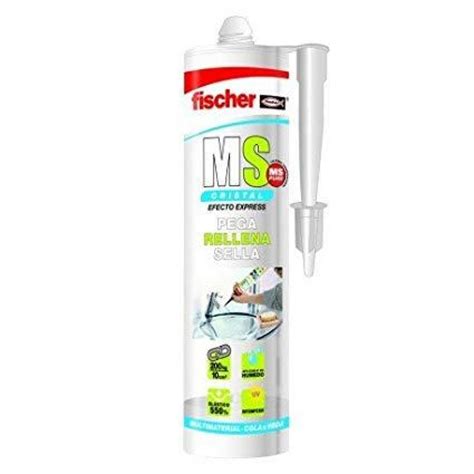 Sellador Adhesivo Ms Profesional Transparente Cartucho Ml Fischer