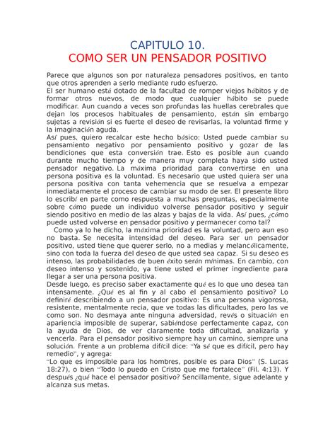 C Mo Ser Un Pensador Positivo Pensadores Positivos De Norman Vincent