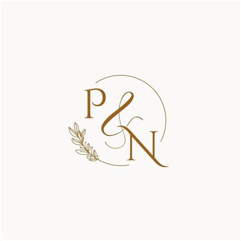 Pn Initial Wedding Monogram Logo Wedding Logo Monogram Wedding