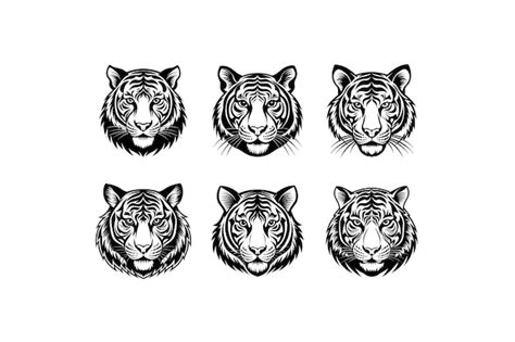 Premium Vector Tiger Head Silhouette Vector Illustration