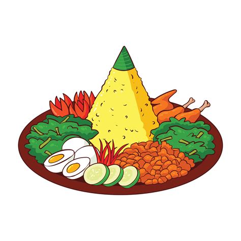 Ilustraci N De Vector De Comida Tumpeng Vector En Vecteezy