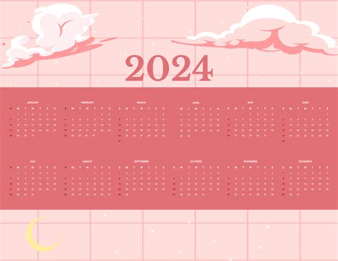 January 2024 Printable Calendar Cute 2024 Calendar Feb 2024