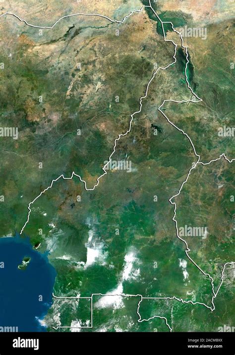 Cameroon Satellite Image North Is At Top Natural Colour Satellite
