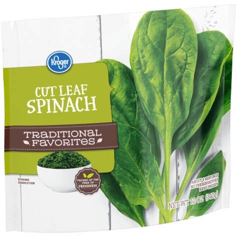 Kroger Traditional Favorites Frozen Spinach Cut 12 Oz Frys Food Stores