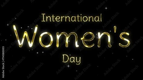 Womens Day Gold Animated Happy International Womens Day Gold With