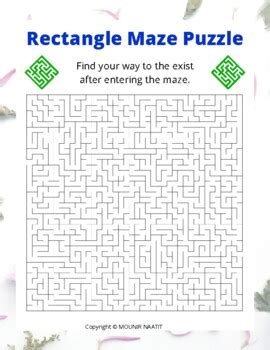 rectangle maze puzzle  digital school  life tpt