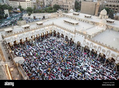 Cairo Egypt 16th June 2024 People Gather For A Eid Al Adha Prayer