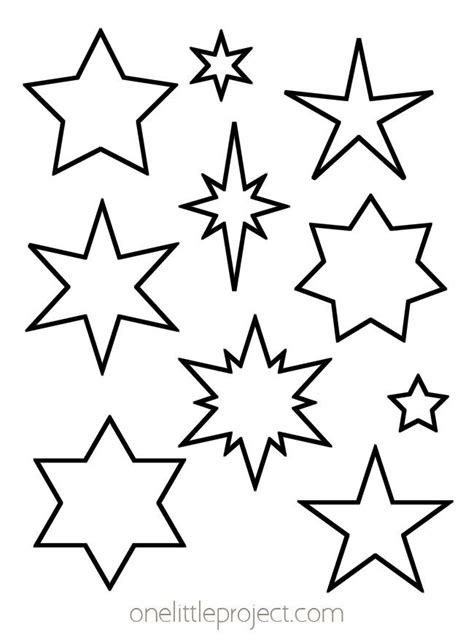 Over Free Printable Star Template Pages To Use For Crafts And