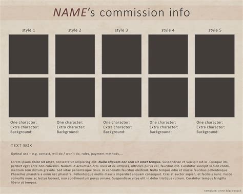 Blank Commission Sheet (PSD) by ynne-black-stock on DeviantArt