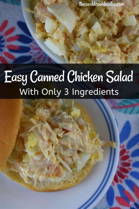 3 Ingredient Chicken Salad Recipe With Canned Chunk Chicken Breast