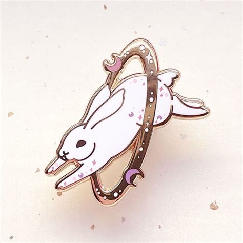 Cute Bunny Pin Rabbit Brooch Bunny Enamel Pin Rabbit Pin Etsy