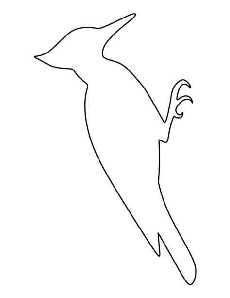 Printable Woodpecker Template