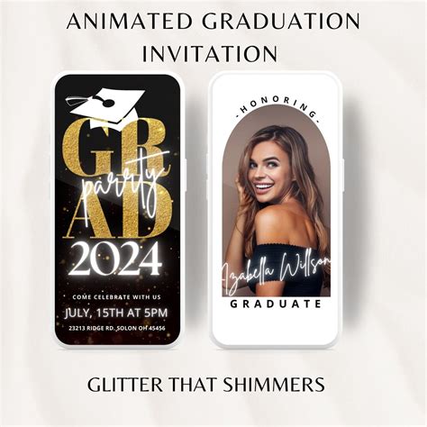 Animated Graduation Invitation Template College Graduation Invitation