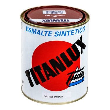 ESMALTE SINTÉTICO BRILLANTE TITANLUX 750ML ROJO CARRUAJE Obramat