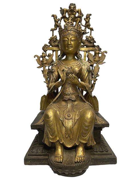 Antique Chinese Bronze Maitreya Buddha | Maitreya, Asian Art Imports