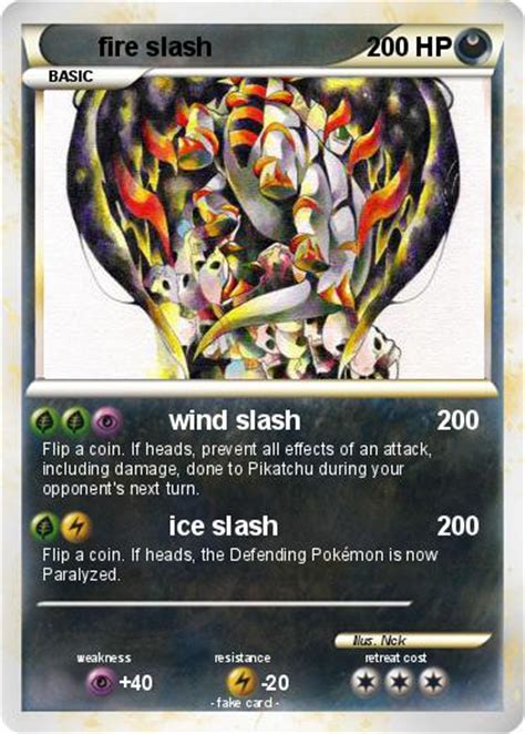 Pokémon Fire Slash Wind Slash My Pokemon Card