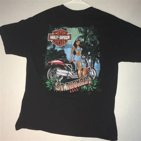 Vintage Vintage Harley Davidson Graphic Tee Shirt Pin Up Girl 90s Grailed