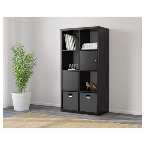 Kallax Shelving Unit Black Brown 77x147 Cm Ikea Latvija