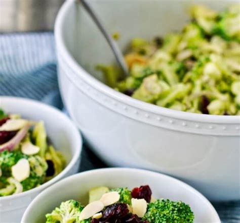 Broccoli Salad With Almonds And Cranberries Karens Kitchen Stories