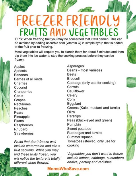 Can You Freeze Fruits And Vegetables Get The Freezer Friendly List