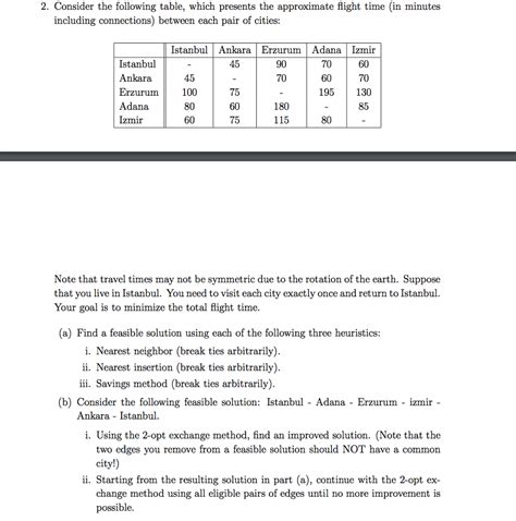 Solved Consider The Following Table Which Presents The Chegg