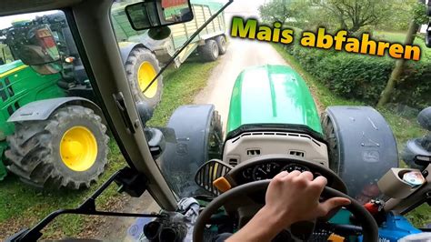 Mais Abfahren Mais H Ckseln Bei Biogasanlage Lets Drive John Deere