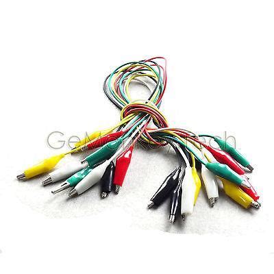 Juego de cables de prueba eléctricos 20 piezas pinza de cocodrilo