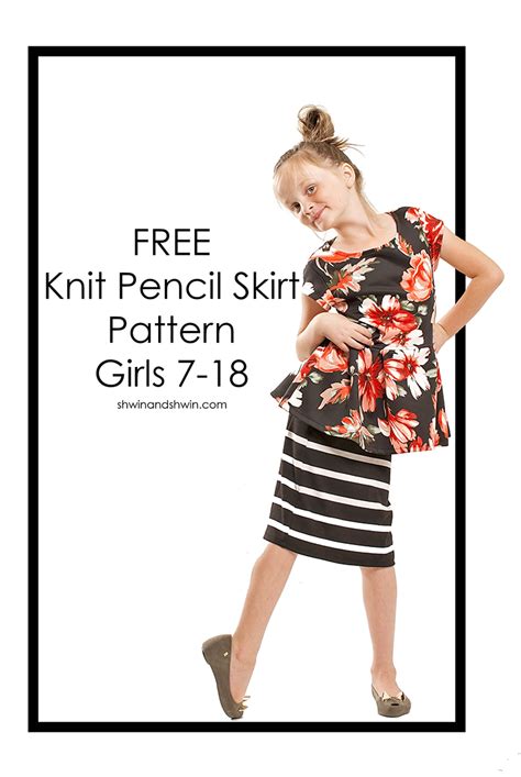 Free Knit Pencil Skirt Pattern Shwin And Shwin