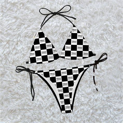 Truly Hard Seltzer Checkerboard Triangle Beach Bikini Tw101 Hearthtops Store