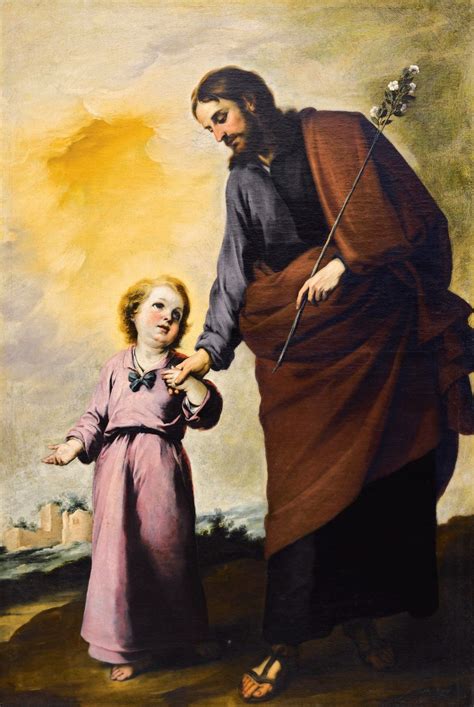 St. Joseph with the Christ Child Painting | Bartolomé Esteban Murillo ...