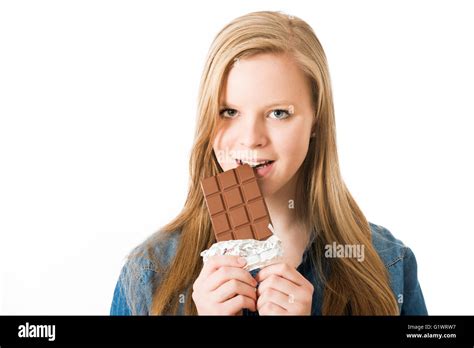 Girl Chocolate Bar Hi Res Stock Photography And Images Alamy