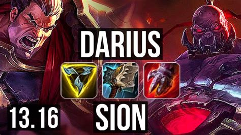 Darius Vs Sion Top Penta 11 Solo Kills Legendary 18 3 1 1 0m