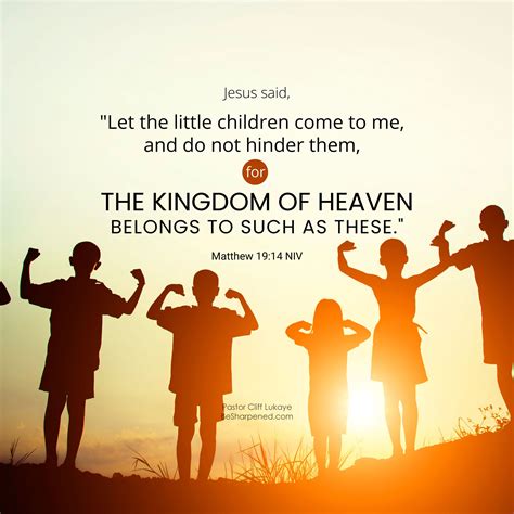 The Kingdom Belongs To Such As Children Daily Devotional Jesus