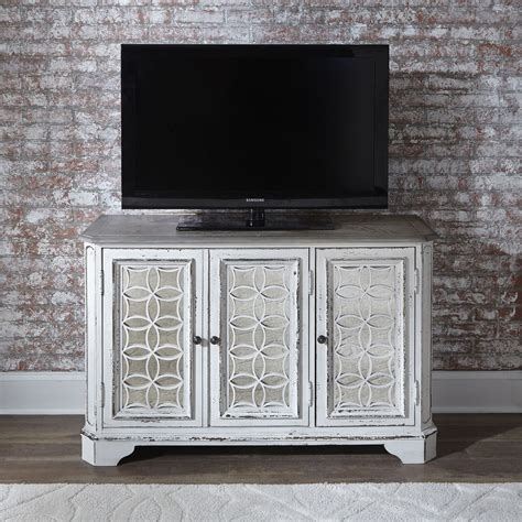 Magnolia Manor Antique White TV Console from Liberty | Coleman Furniture