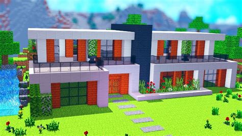 Minecraft Tuto Ment Faire Une Maison Moderne Facile A Faire Bios Pics