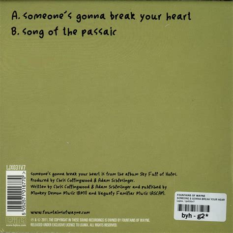 Fountains Of Wayne - SOMEONE S GONNA BREAK YOUR HEART