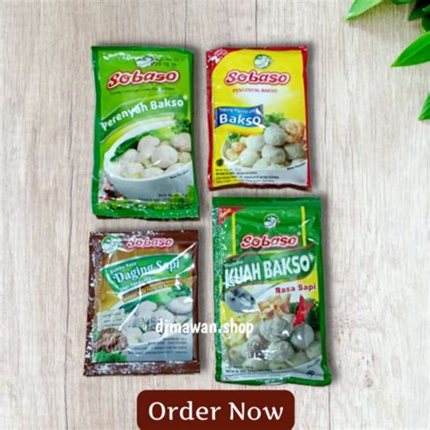 Jual SOBASO Tepung Pengenyal Perenyah Sari Daging Sapi Bumbu Kuah Bakso